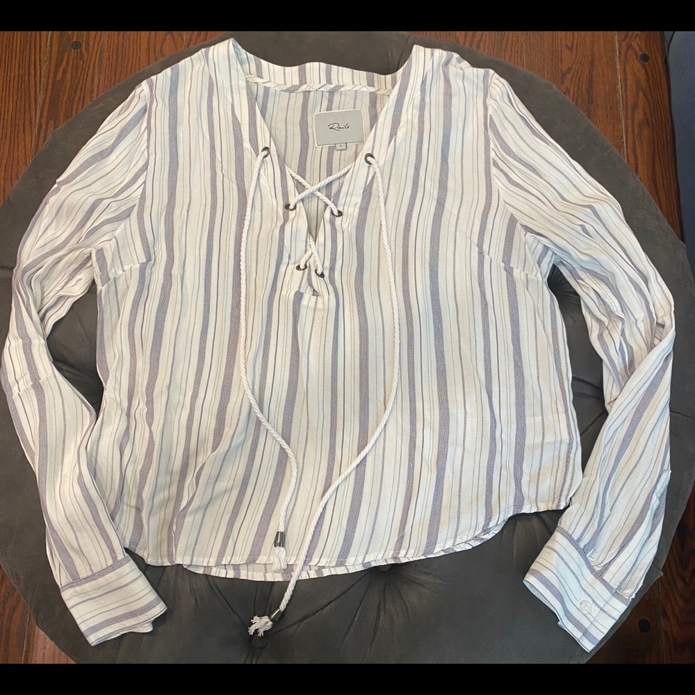Rails Striped Shirt With Rope Tie